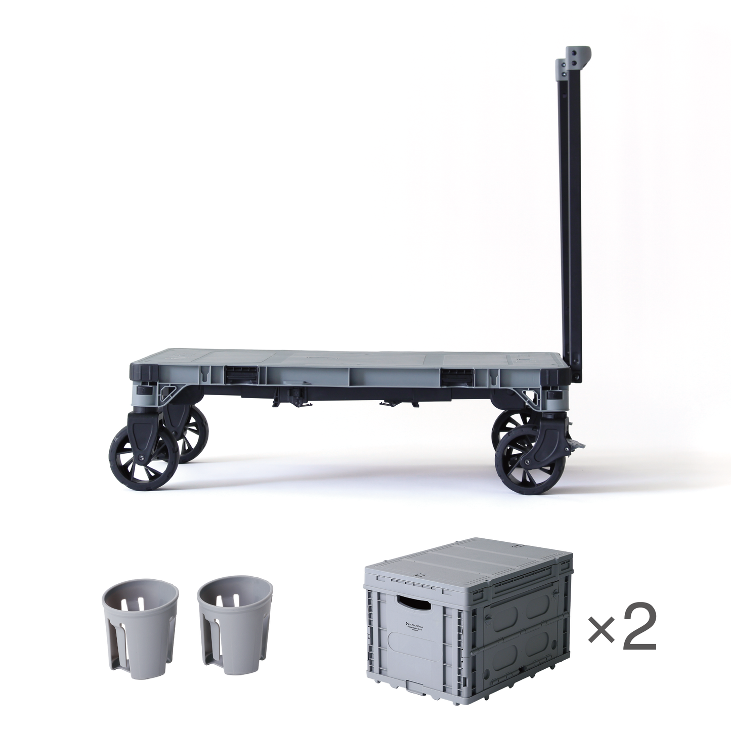 FLATCART DINING テーブルコンテナ/グレー(2個)セット